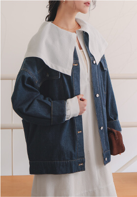 ビッグカラーマーメイドシルエットワンピース 春夏 ワンピース