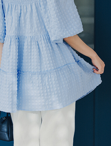 赤埴奈津子　ティティベイト コラボ スクエアチュニックトップスシュシュセット