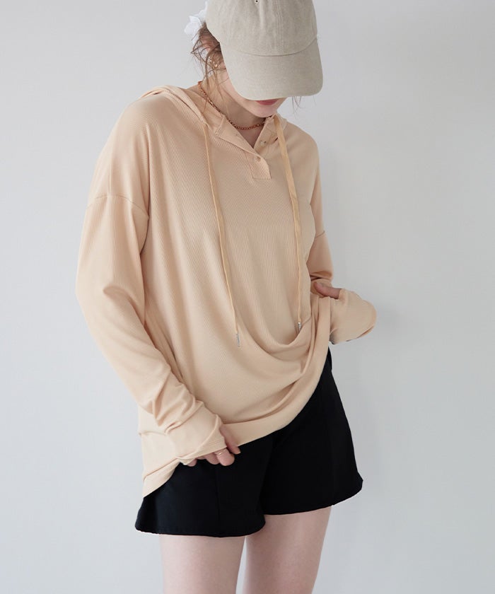 オーバーシルエットラッシュパーカープルオーバー【SEADRESS