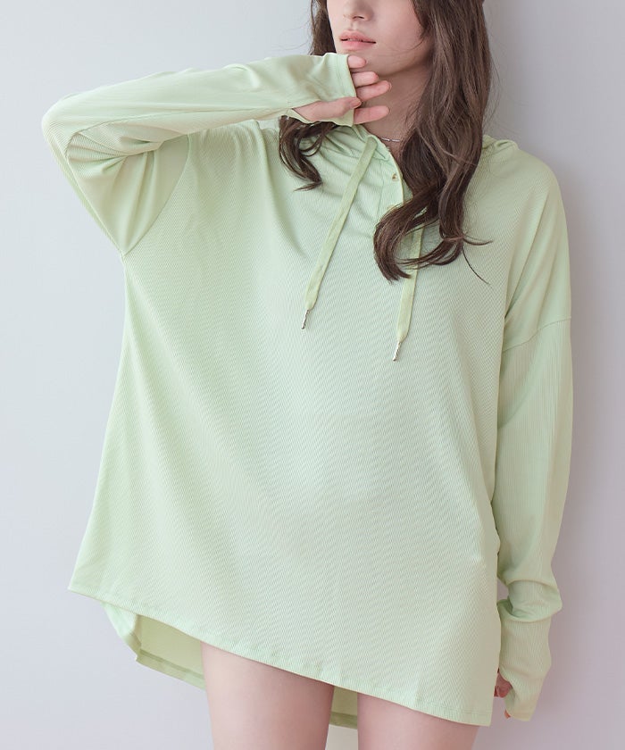 オーバーシルエットラッシュパーカープルオーバー【SEADRESS
