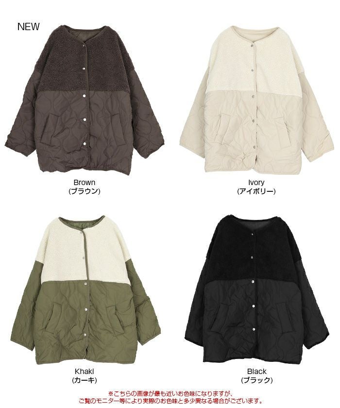 ボア切替キルティングショートコート | titivate