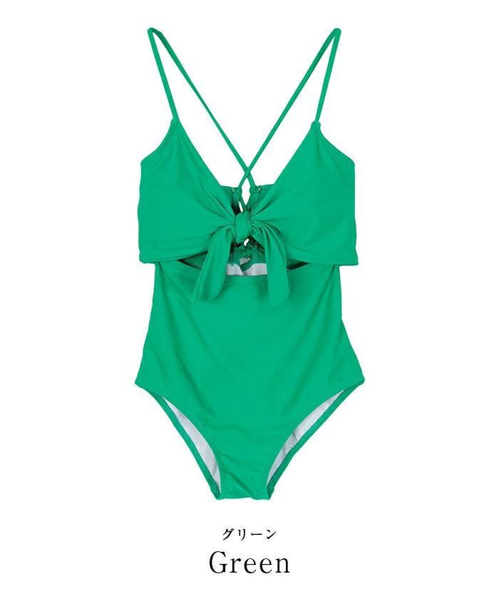 バックレースアップデザインワンピース/水着【SEADRESS シードレス