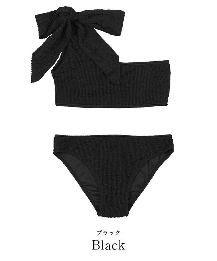 uneuneワンショルダーリボンビキニ/水着【SEADRESS シードレス