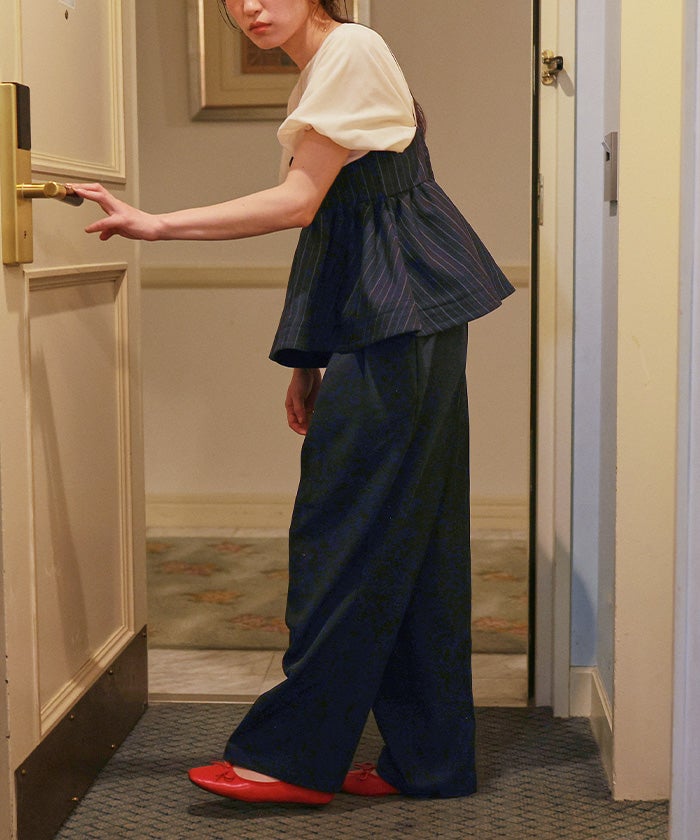 インタックセンタープレスワイドパンツ | titivate