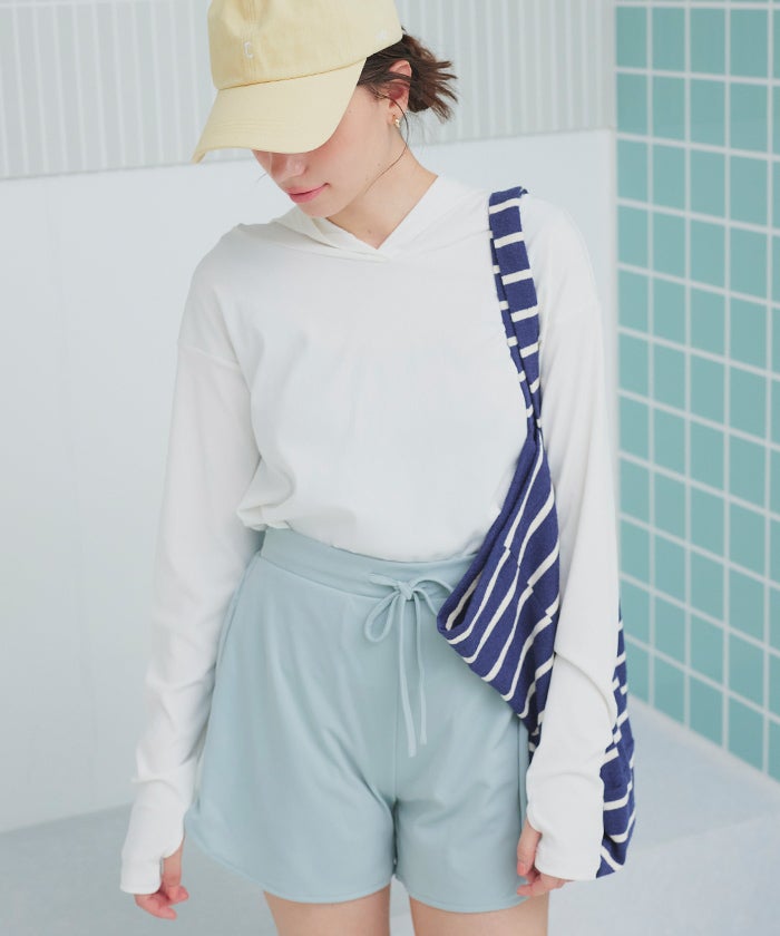 フード付トップスラッシュガードセットアップ【SEADRESS シードレス