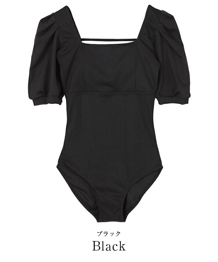 バックオープンパフスリーブワンピース/水着【SEADRESS シードレス