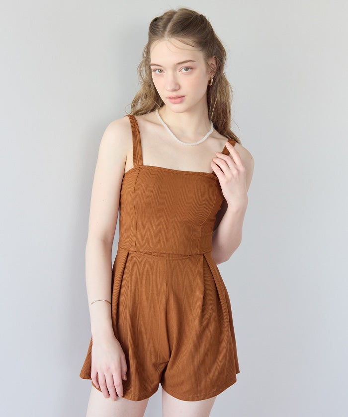 チェック素材ロンパース/ワンピース/セット水着【SEADRESS シードレス