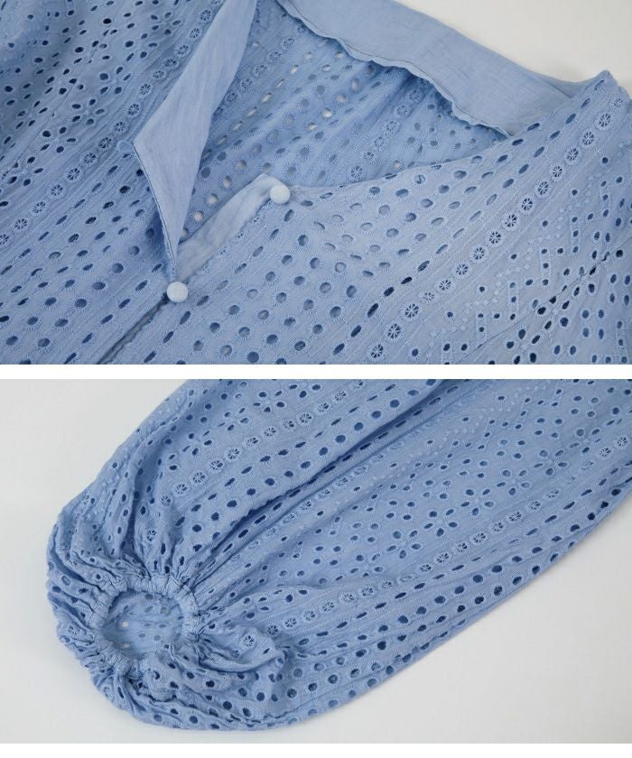 コットン刺繍レースワンピース | titivate