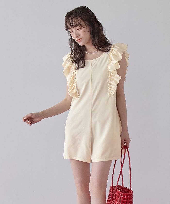 ショルダーフリルオールインワン/ワンピース水着【SEADRESS シードレス