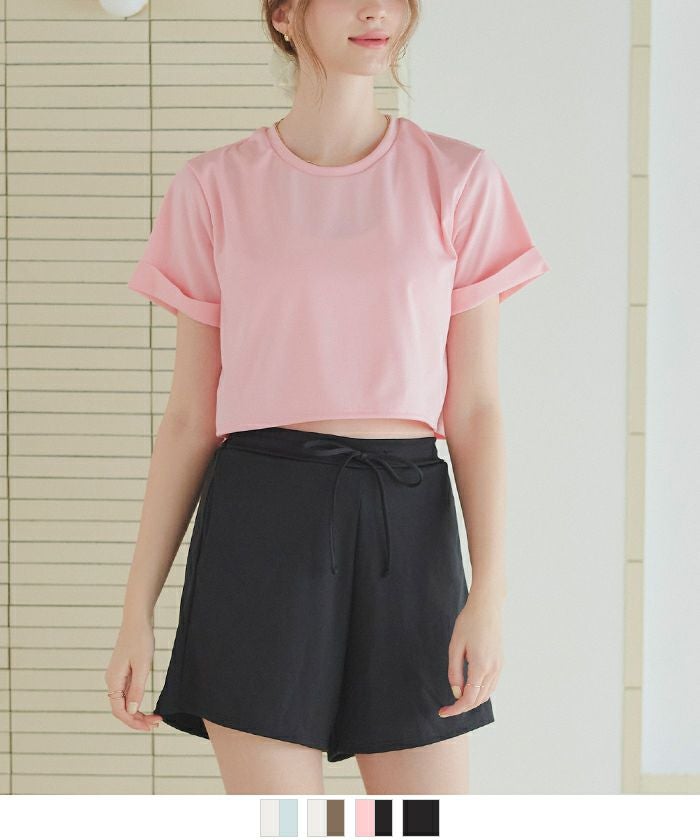 カップ付半袖Tシャツ×ショートパンツ/セット水着【SEADRESS シードレス