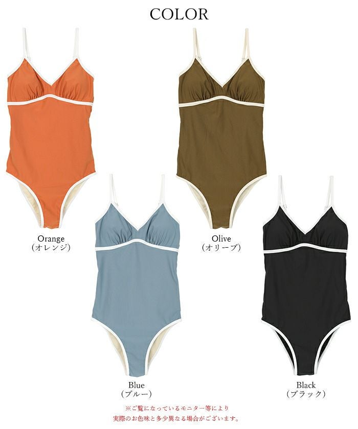 パイピングシンプルワンピース/水着【SEADRESS シードレス】 | titivate