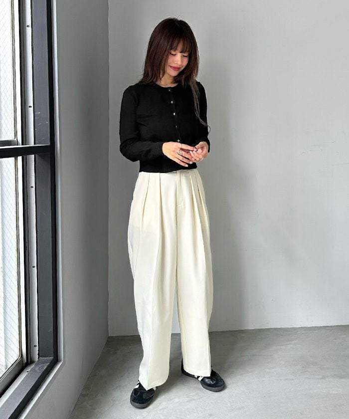 alexiastam 完売商品カーディガンとキャミソールのセット 洗える】<SETアイテム>キャミソールセットクロップドカシミア混
