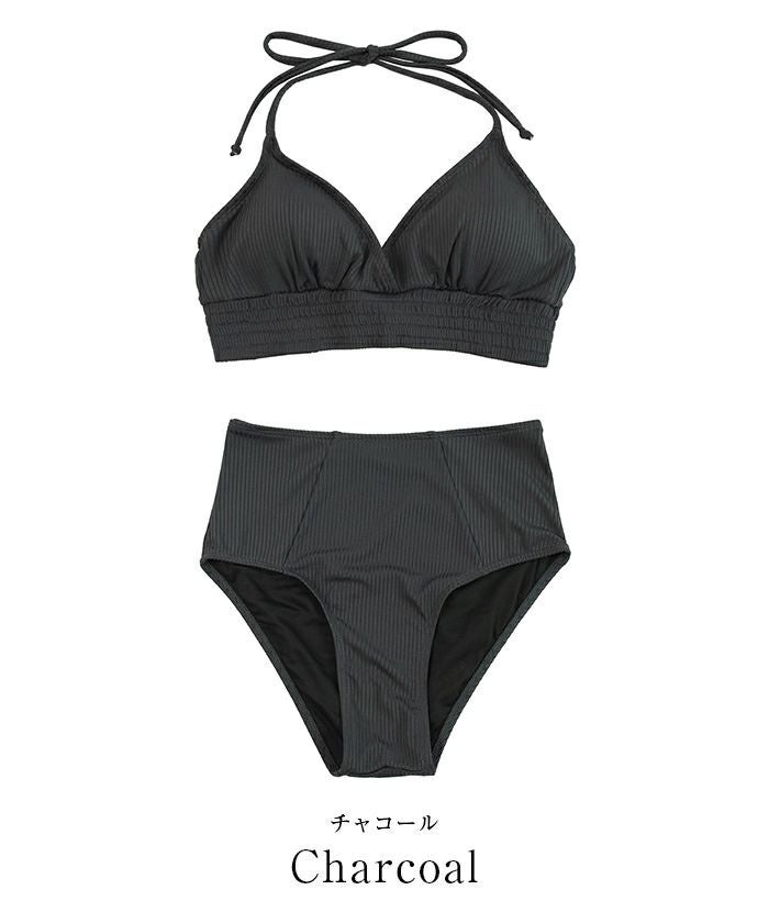 バックリボンホルターネック×ハイウエストビキニ/水着【SEADRESS
