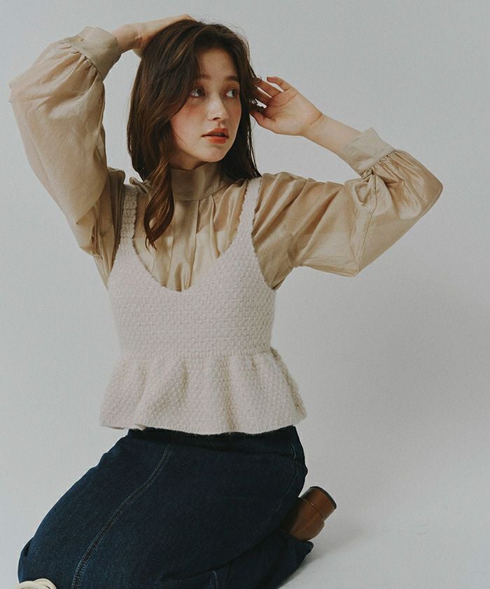 TAN ② TN19SS024 ニットビスチェ レディース ベージュ FREE ニットビスチェ レディース トップス[品番：AMSW1777409]｜Amulet
