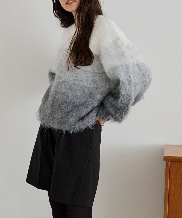 グラデーションモヘアライクニットプルオーバー | titivate