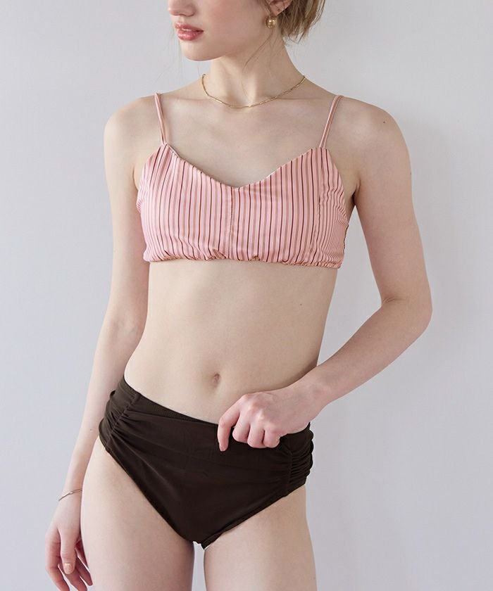 シンプルデザインストライプビキニ/水着【SEADRESS シードレス