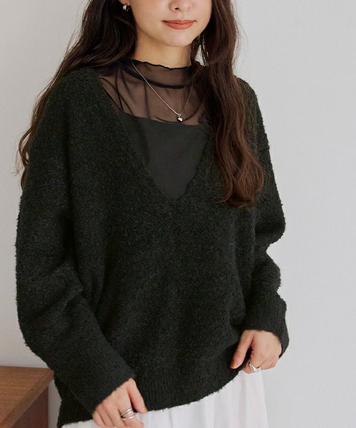 今季♡ボリュームニット Ada.（エイダ）の「1枚でキマる大人かわいい。クロス デザイン