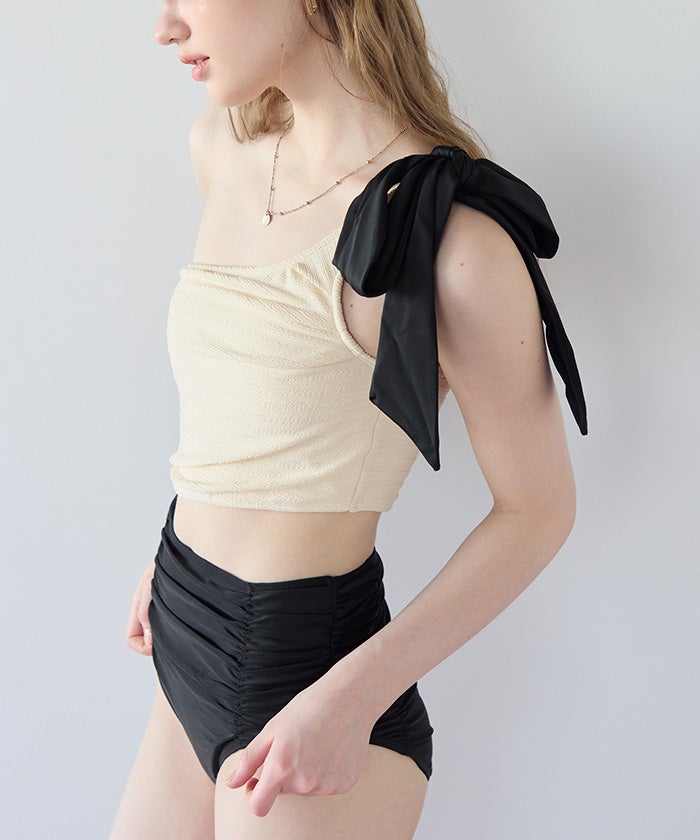 ワンショルダーカットアウトワンピース/水着【SEADRESS シードレス