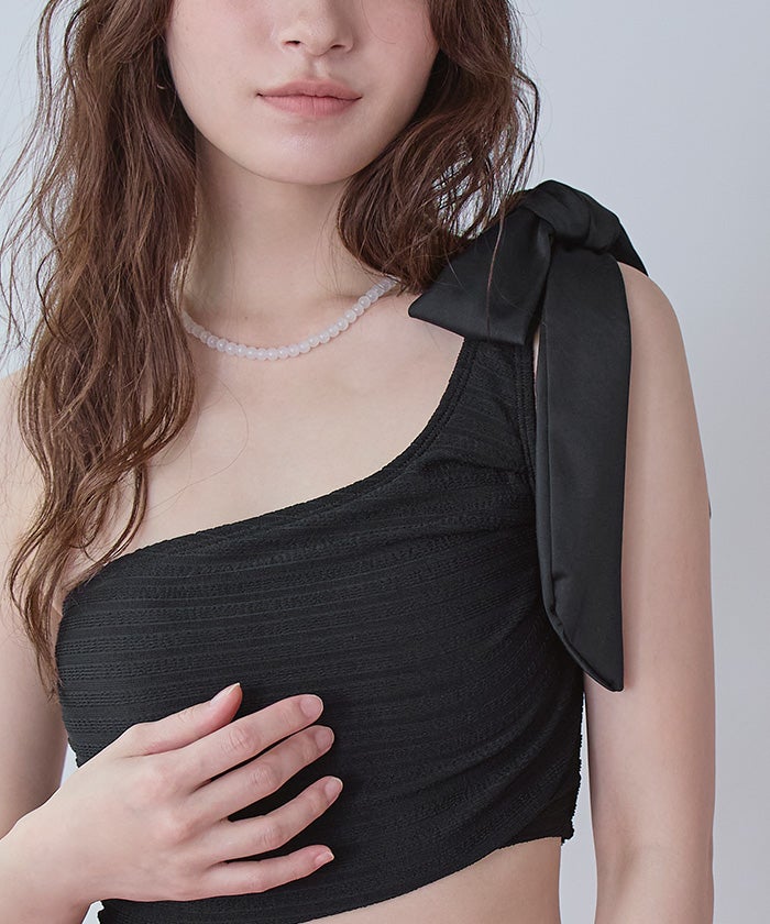 ワンショルダーカットアウトワンピース/水着【SEADRESS シードレス