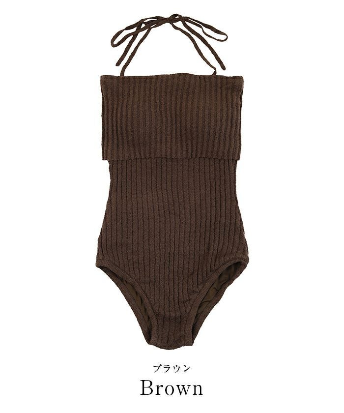 太リブニットデザインワンピース/水着【SEADRESS シードレス】 | titivate 太リブニットデザインワンピース/水着【SEADRESS シードレス】 | titivate
