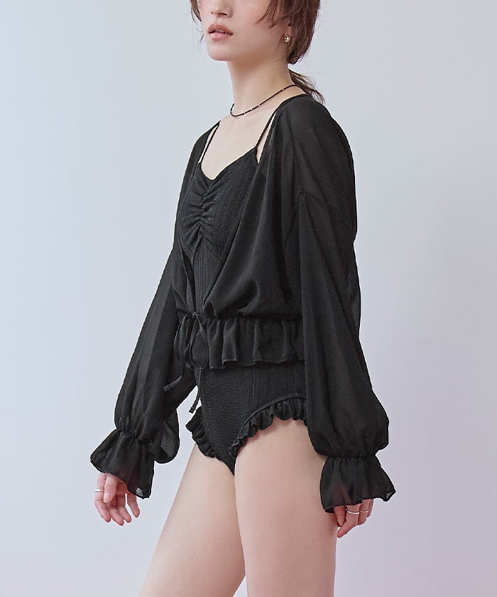 ボレロ付フリルデザインワンピース/セット水着【SEADRESS シードレス