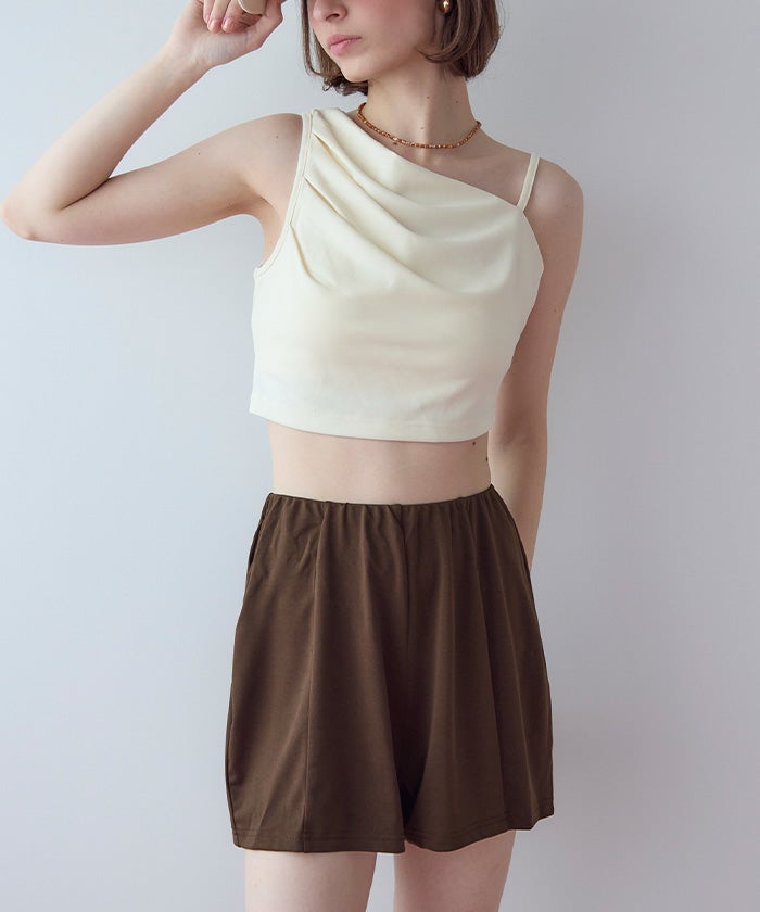 ショートパンツ付タックビキニ/セット水着【SEADRESS シードレス