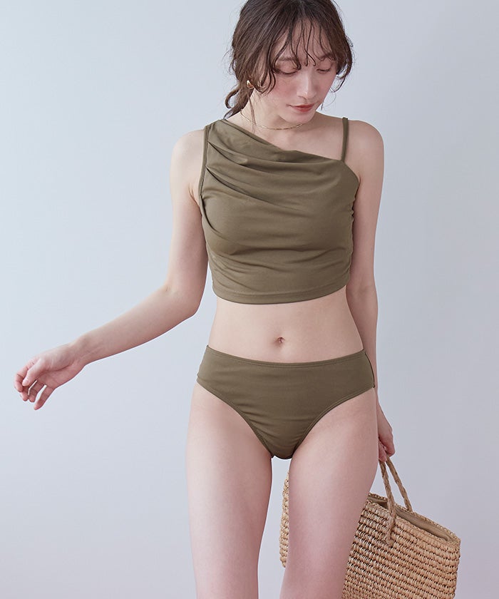 ショートパンツ付タックビキニ/セット水着【SEADRESS シードレス