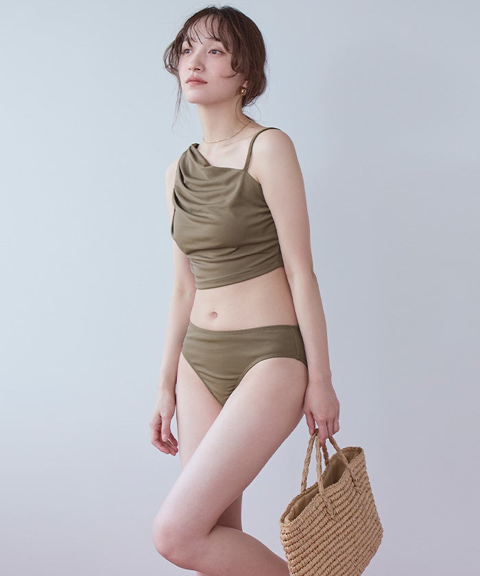 ショートパンツ付タックビキニ/セット水着【SEADRESS シードレス