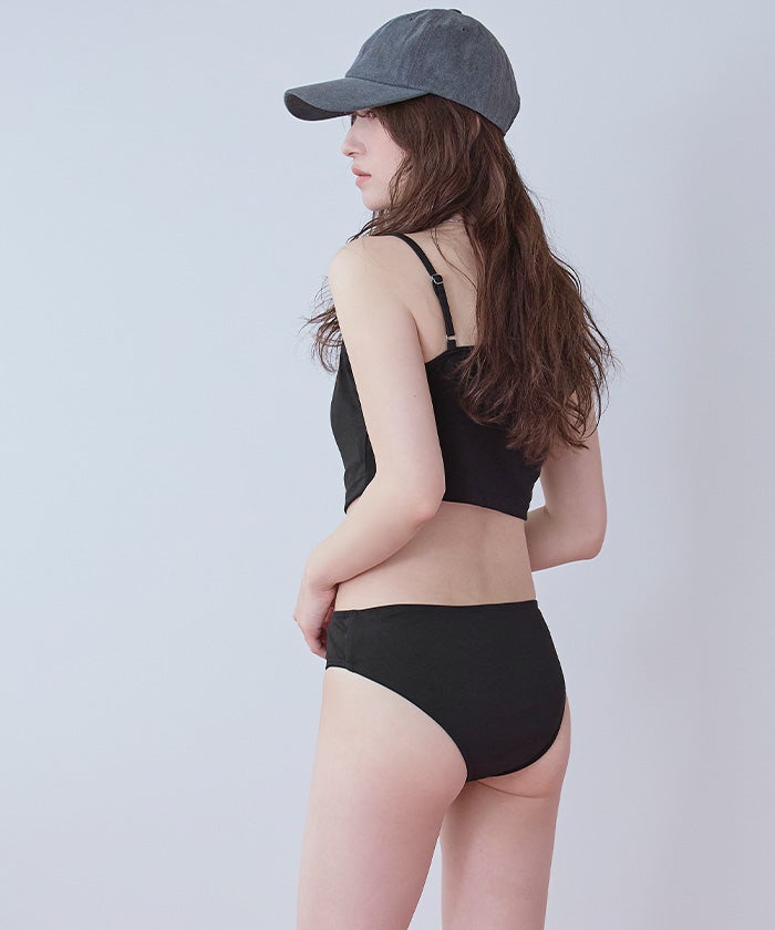 ショートパンツ付タックビキニ/セット水着【SEADRESS シードレス
