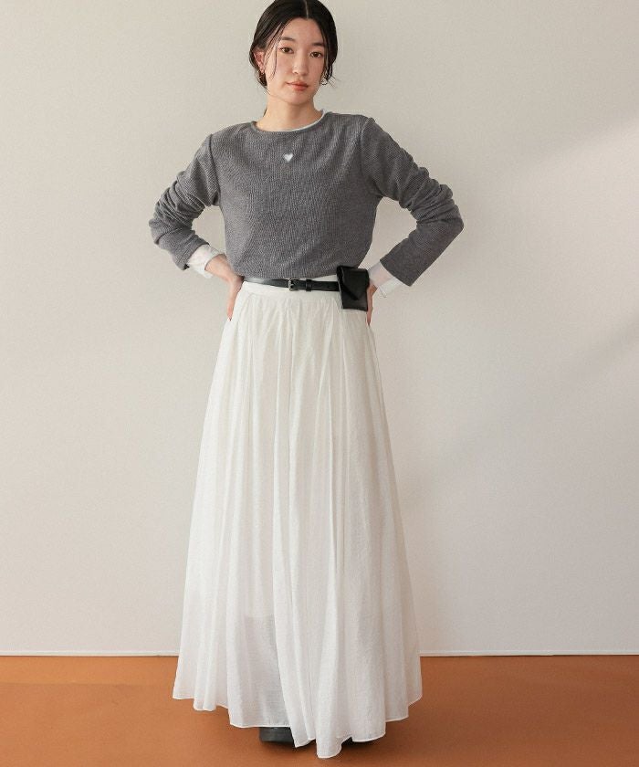 【美品】ハートカット刺繍ニット ホワイト ELFRANK ニット セーター 「新色追加」ハート刺繍 ニット プルオーバー