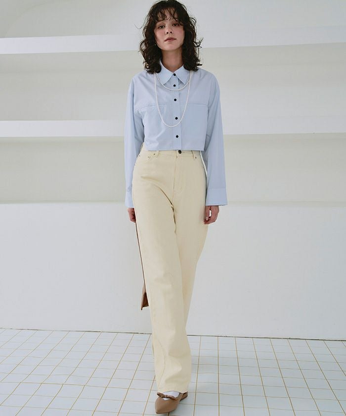 クーポン待ち　おはさま専用　クロップドロングTシャツ　アイボリー COMME CA ISM（コムサイズム） tシャツ クロップド丈 ロンT レディース
