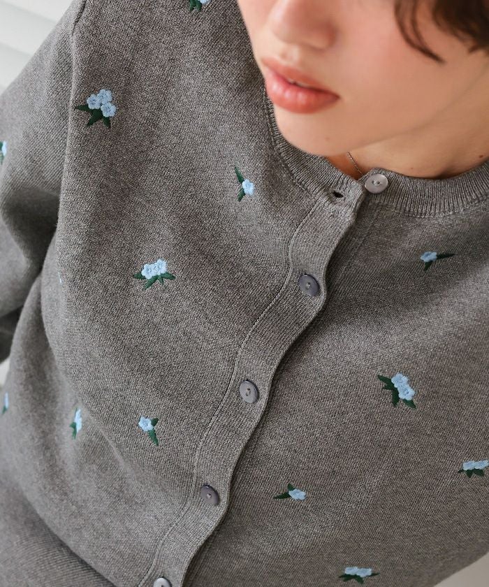 フラワー刺繍カーディガン | titivate