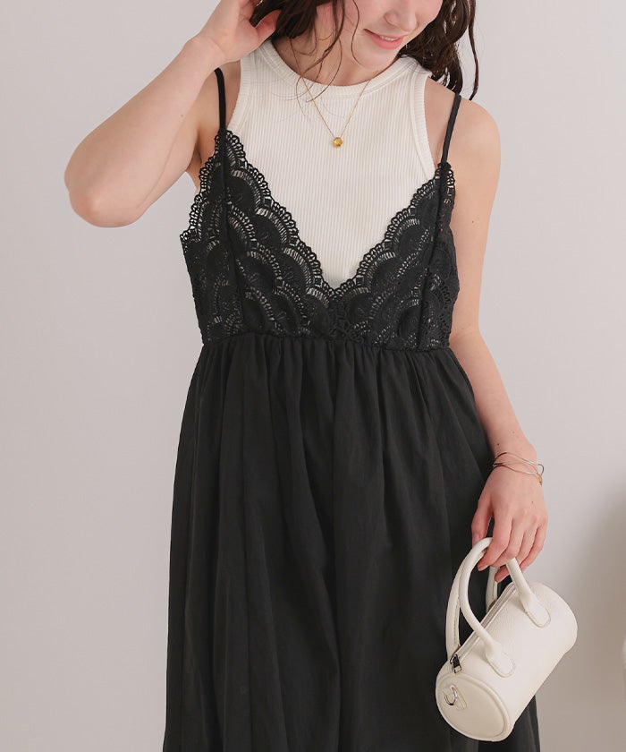 バストレースキャミソールワンピース | titivate