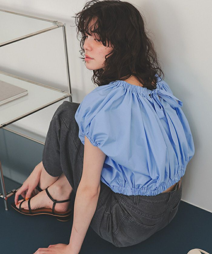 たんたたたんです☆【即発送可能】エイミー♡ バックリボンパールブラウス♡ 即完売商品】エイミー♡ バックリボンパールブラウス♡ピンク♡ 【公式