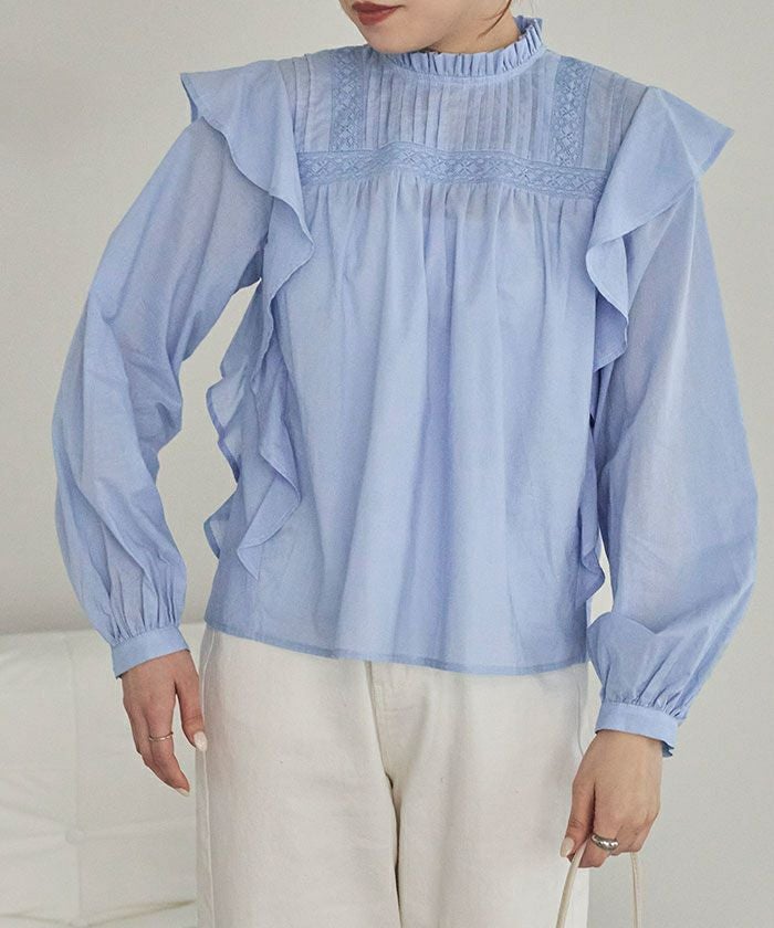 新品タグ付き。完売品。フリルブラウス。 NAVY ブラウス シャツ 袖フリルブラウス レディース : ZOZOTOWN Yahoo
