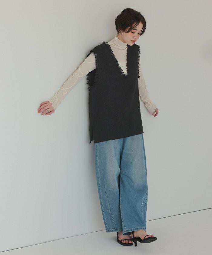 loeff フリンジツイードベスト フリンジツイードベスト - ジャケット/アウター通販 | 人気レディース