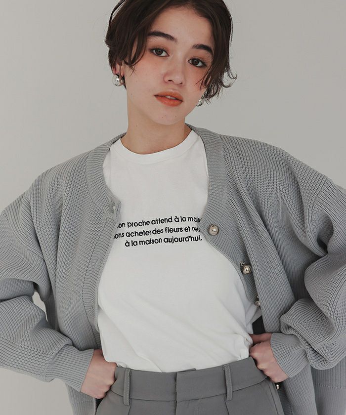 ロングスリーブ刺繍ロゴTシャツ【メール便可／90】 | titivate