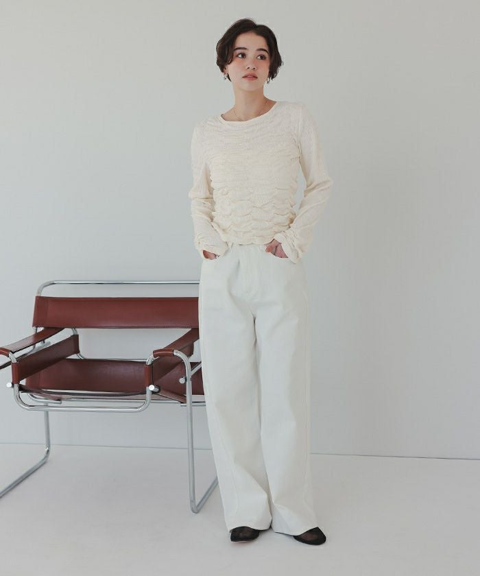 ロングスリーブシャーリングトップス | titivate