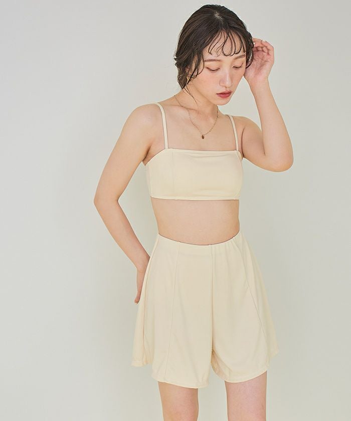 4点セット/リラックストップス&ショートパンツ付ビキニ/水着【SEADRESS