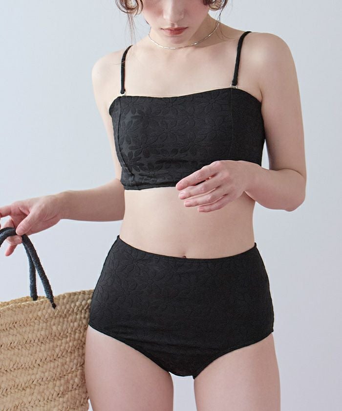 ハイウエストパイル地ビキニ/水着【SEADRESS シードレス】【メール便可