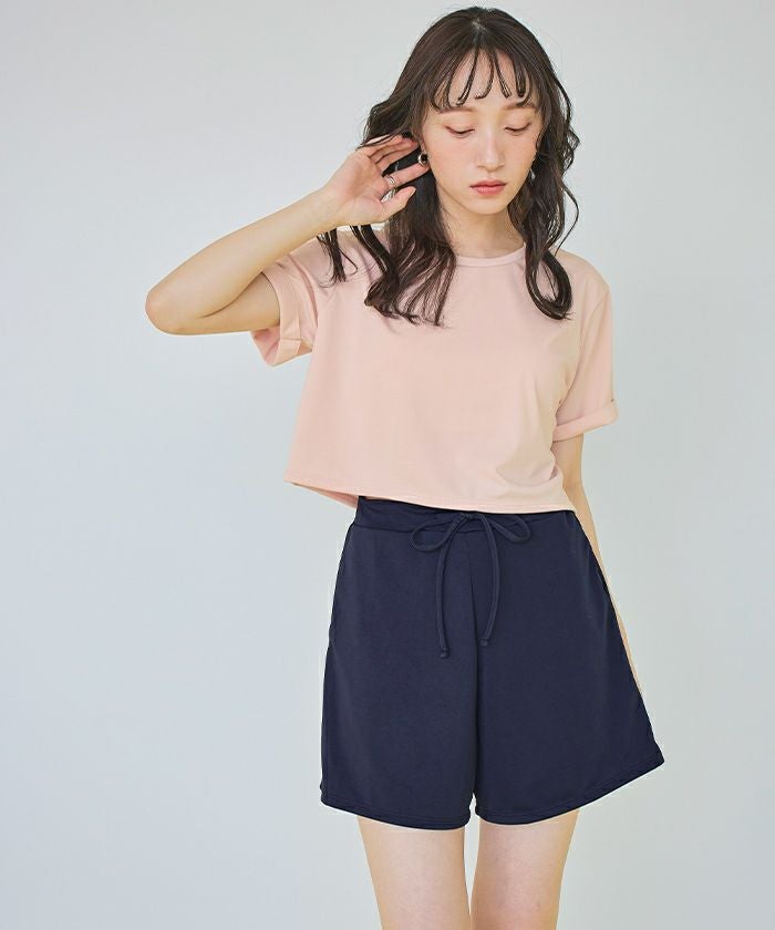 4点セット/半袖Tシャツ×ショートパンツ×ビキニ/水着【SEADRESS