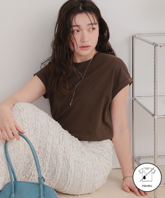 汗染み防止ダブルカフスTシャツ【メール便可／100】 | titivate