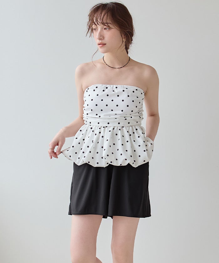 ウエストギャザーサスティナブルショートパンツ/水着【SEADRESS