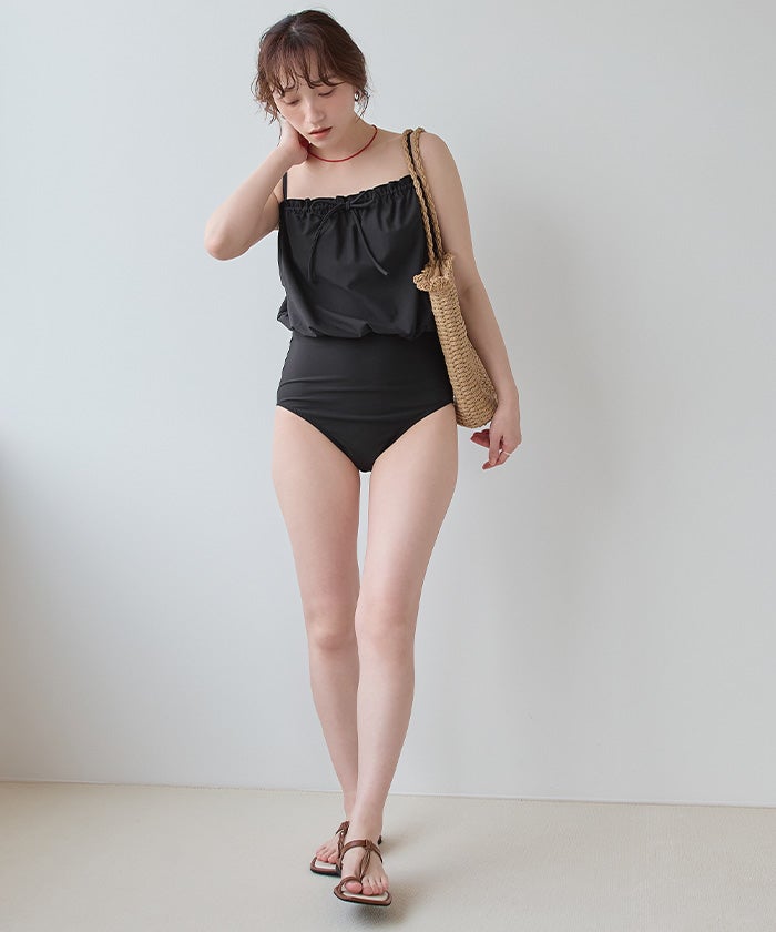 サスティナブルブラウジングワンピース/水着【SEADRESS シードレス