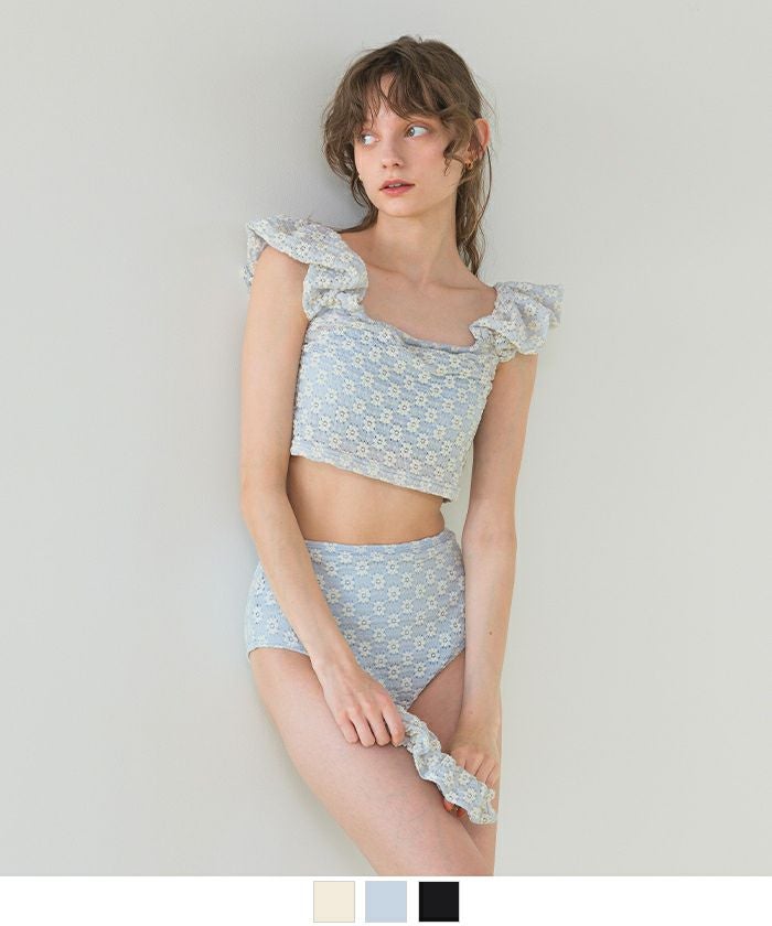 シュシュ付レースオフショルダービキニ/セット水着【SEADRESS