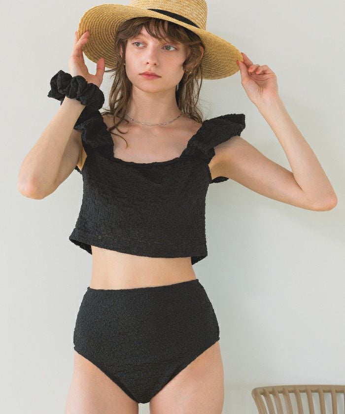 Jewels オフショルダー水着 シュシュ付レースオフショルダービキニ/セット水着【SEADRESS