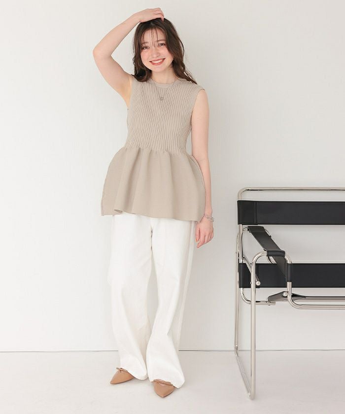 Sheller ノースリーブペプラムトップス シェリエ sheller ペプラムトップス｜Yahoo!フリマ（旧PayPayフリマ）