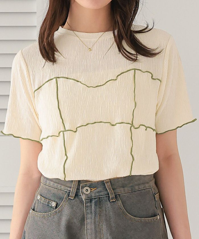 ベージュ プリーツ加工 タンクトップ ビスチェ タンクトップ スクエアネック ビスチェ[品番：II000006479