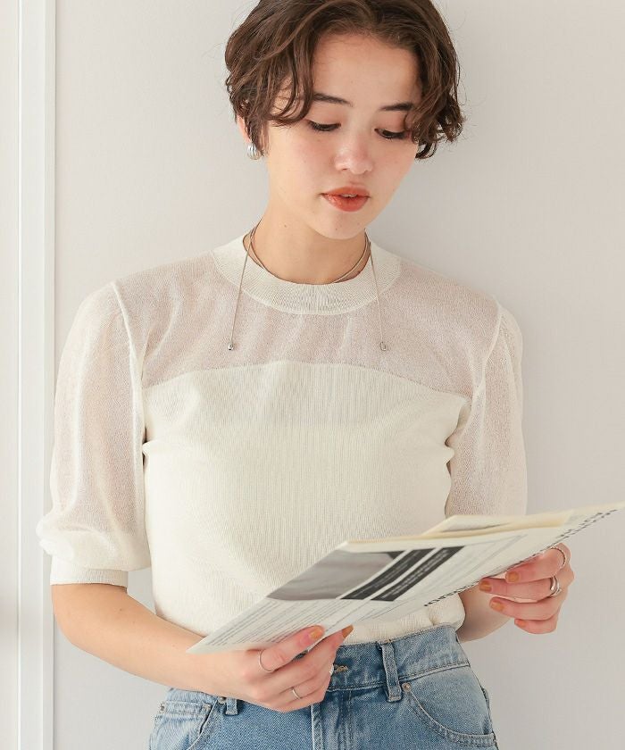 パフスリーブトップス 専用 パフスリーブトップス【洗濯機洗い可】（カットソー） | index