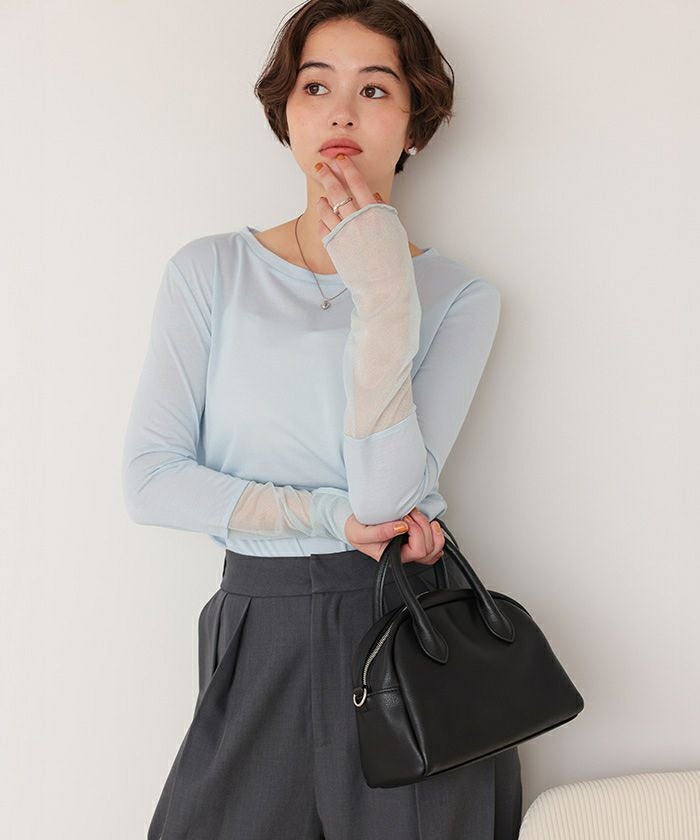 トップス RT 193830 袖切替ロングスリーブシアートップス | titivate